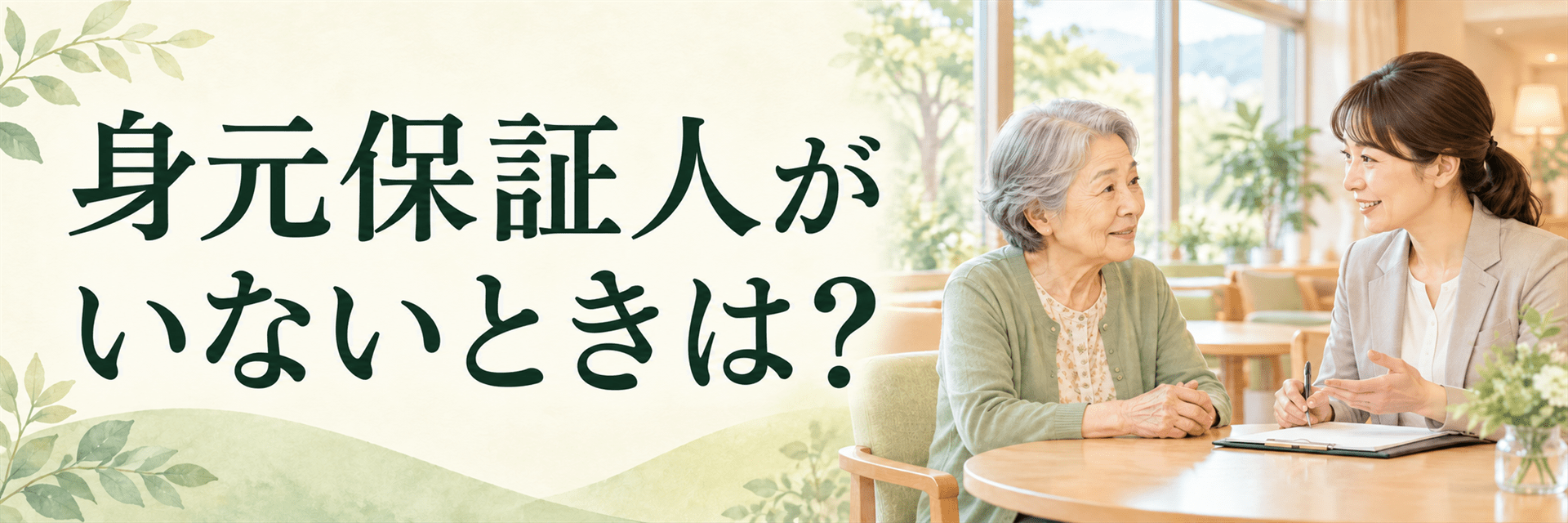 身元保証人がいないときはどうする？入院・施設入居に備えてできること