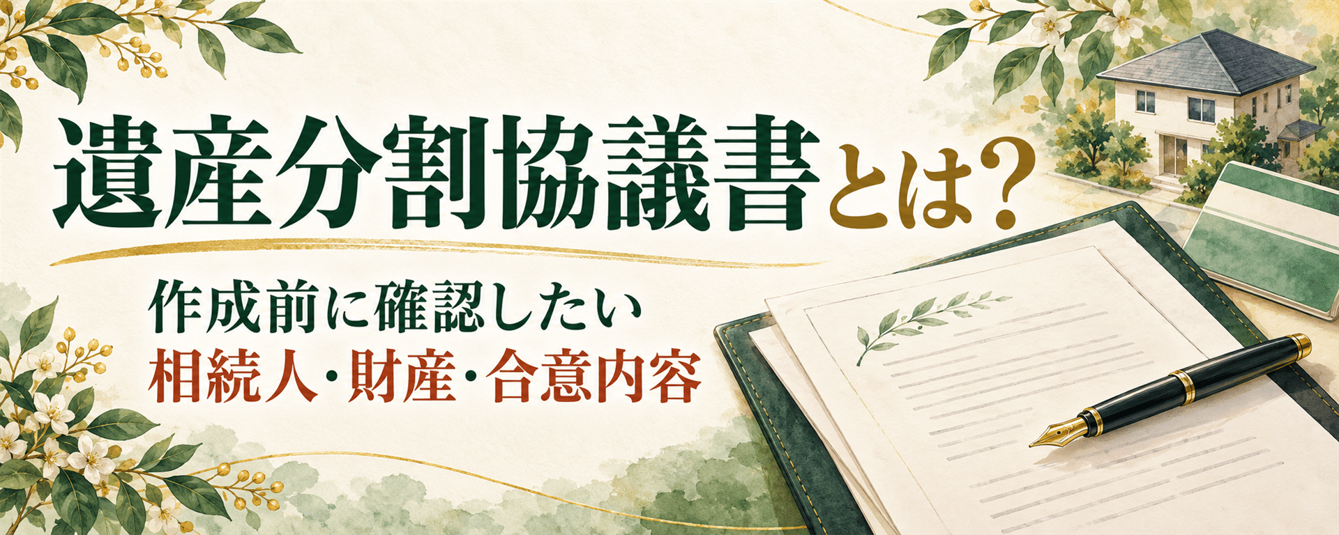 遺産分割協議書とは？作成前の確認事項と注意点